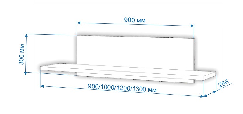 Полка навесная Нобиле ПНО-ППН-130