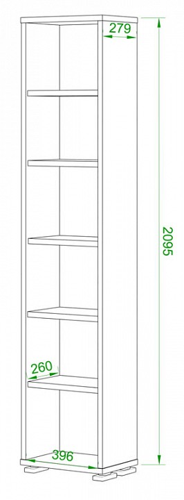 Стеллаж-колонка Домино ПУ-20-1