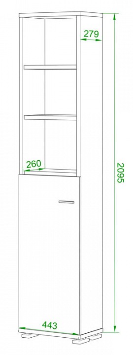 Стеллаж комбинированный Домино нельсон ПУ-20-2