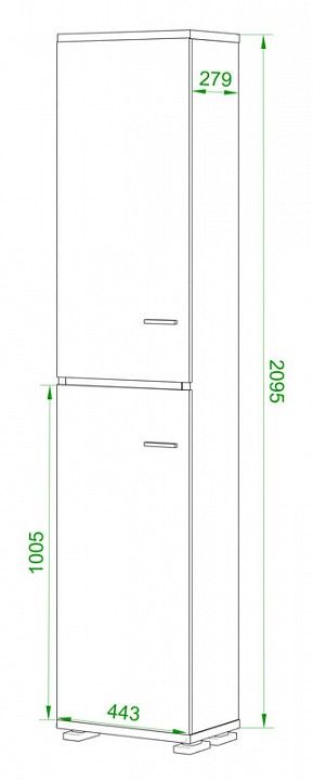 Шкаф книжный Домино ПУ-20-3