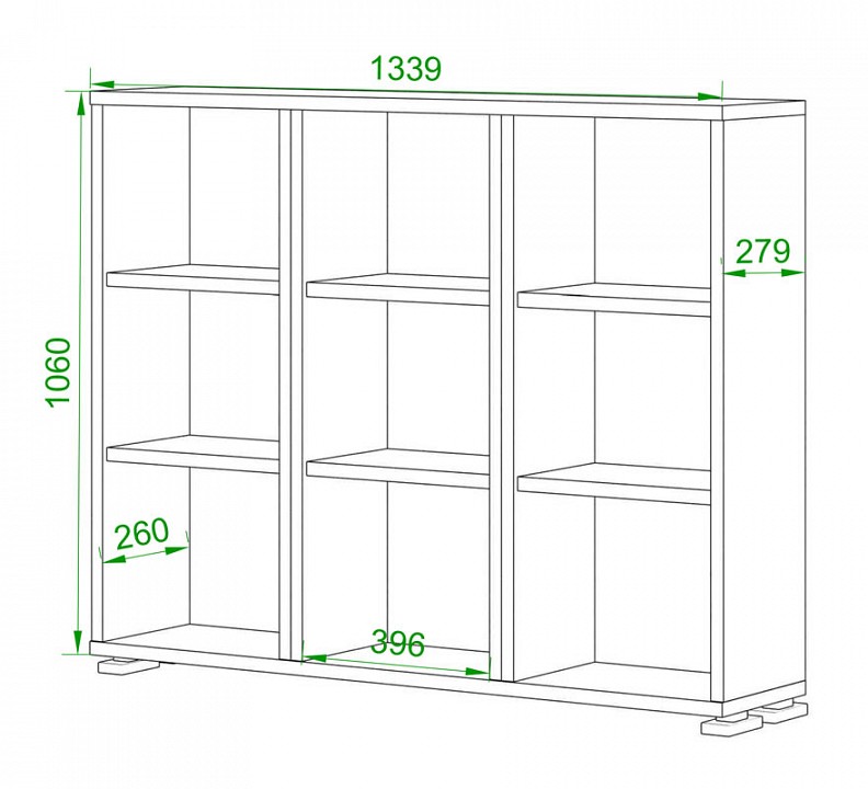 Стеллаж Домино ПУ-60-1