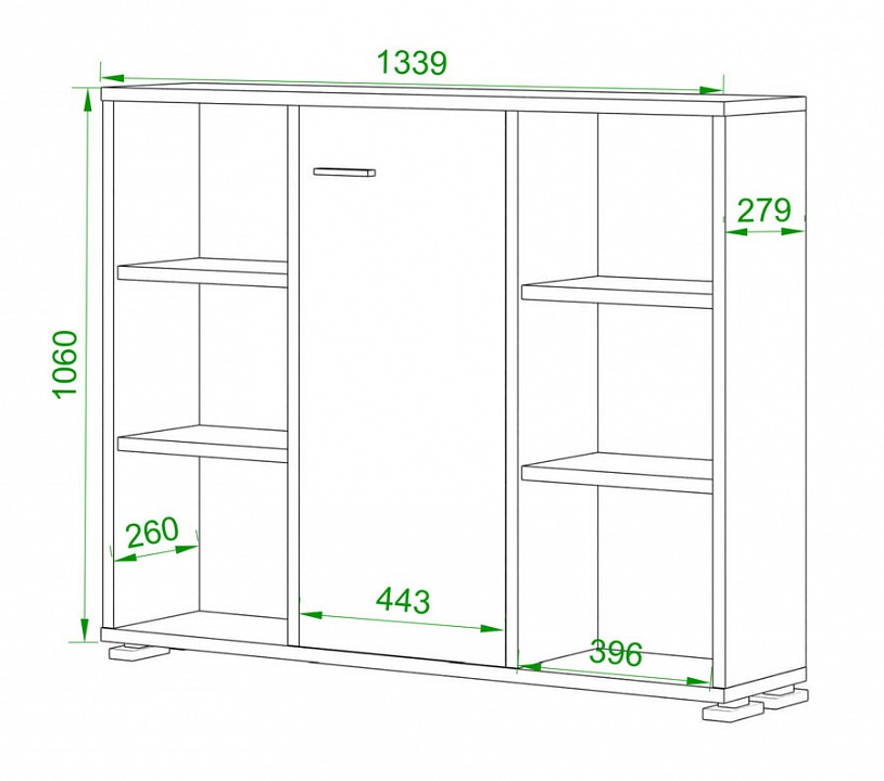 Тумба комбинированная Домино нельсон ПУ-60-2