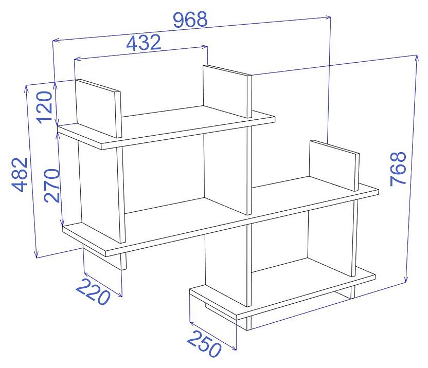 Полка навесная cross Пл3