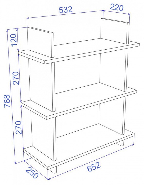 Полка навесная cross Пл4