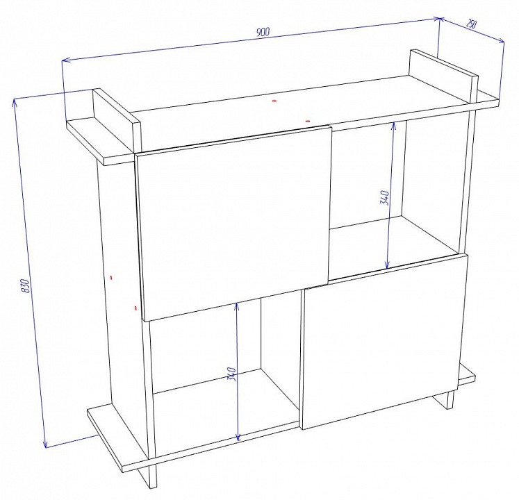 Полка комбинированная cross Пл5