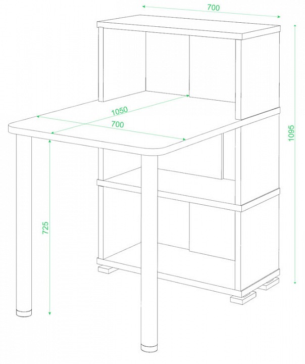Стол компьютерный Домино СБ-10М-3