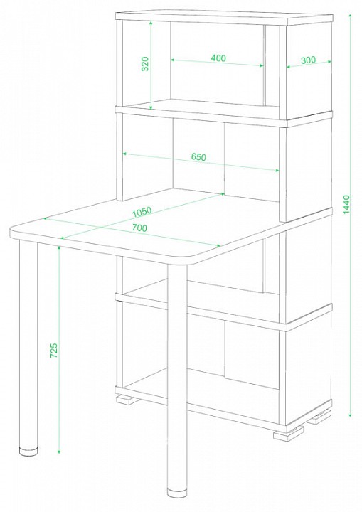 Стол компьютерный Домино СБ-10М-4