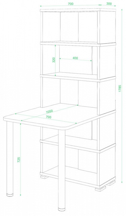 Стол компьютерный Домино СБ-10М-5