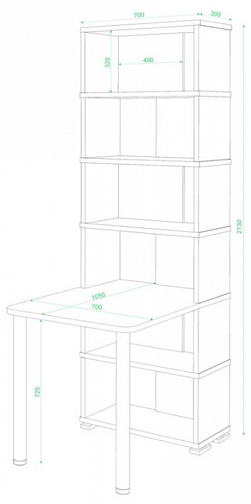 Стол компьютерный Домино СБ-10М-6