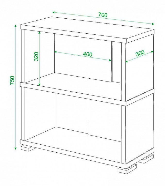 Стеллаж книжный Домино нельсон СБ-10_2