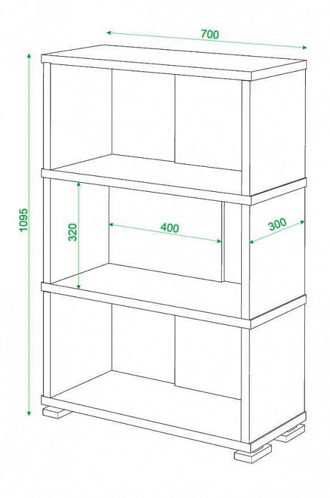 Стеллаж книжный Домино нельсон СБ-10_3
