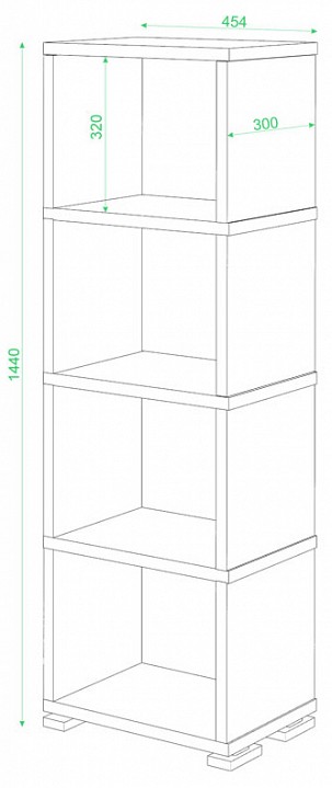 Стеллаж-колонка Домино СБ-15-4