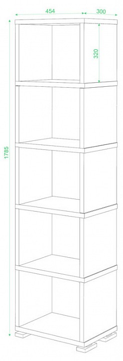 Стеллаж-колонка Домино СБ-15-5