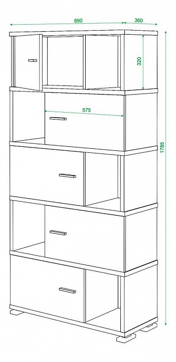 Шкаф комбинированный Домино СБ-30-5