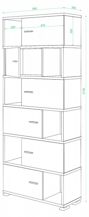 Тумба комбинированная Домино нельсон СБ-30-6