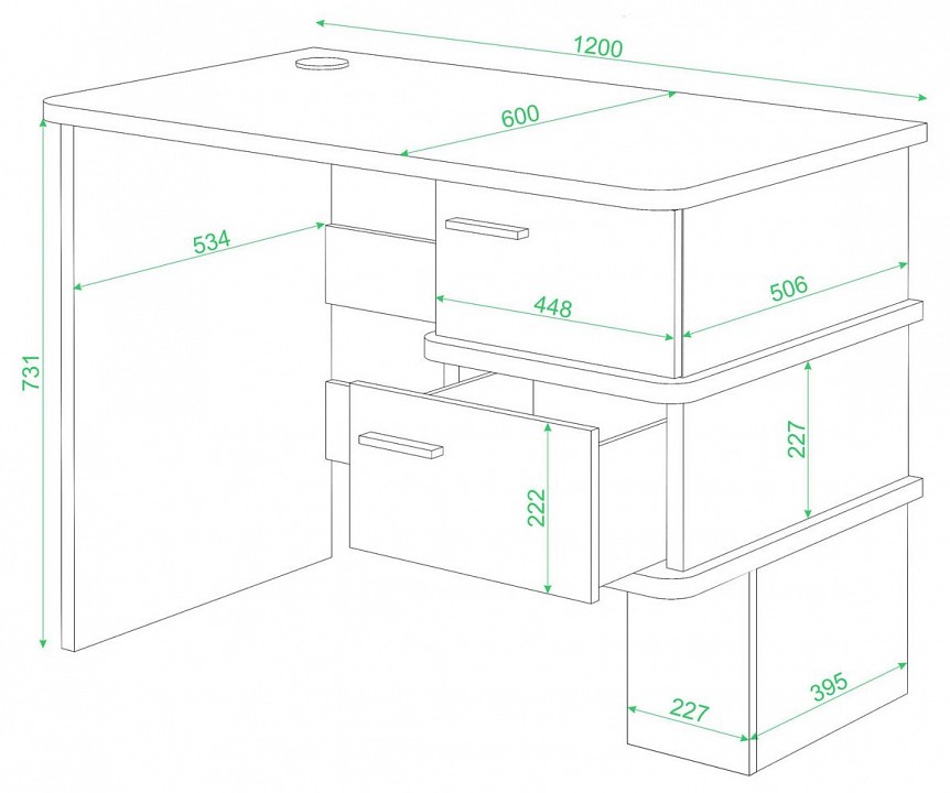 Стол письменный Домино СД-15 С