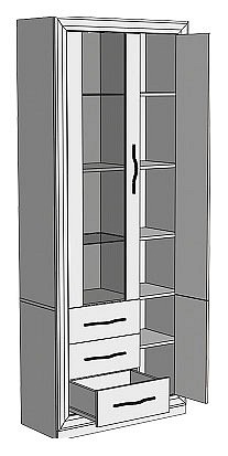 Шкаф-витрина Нобиле ШВтВ-ФСД-БЯН