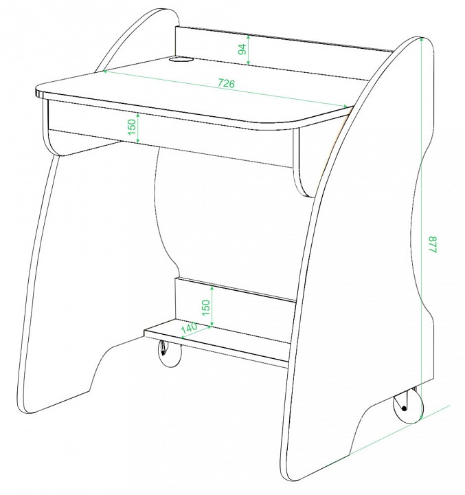 Стол письменный СК-13