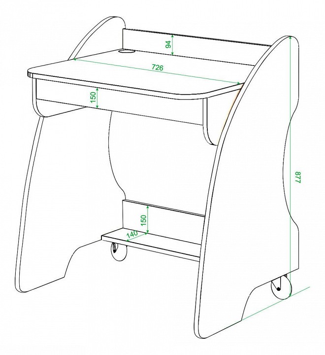 Стол компьютерный Домино нельсон СК-13