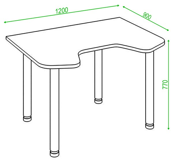 Стол офисный Домино lite СКЛ-Игр120МО