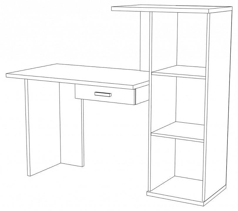Стол письменный Домино lite СКЛ-ПРЯМ100-ШК