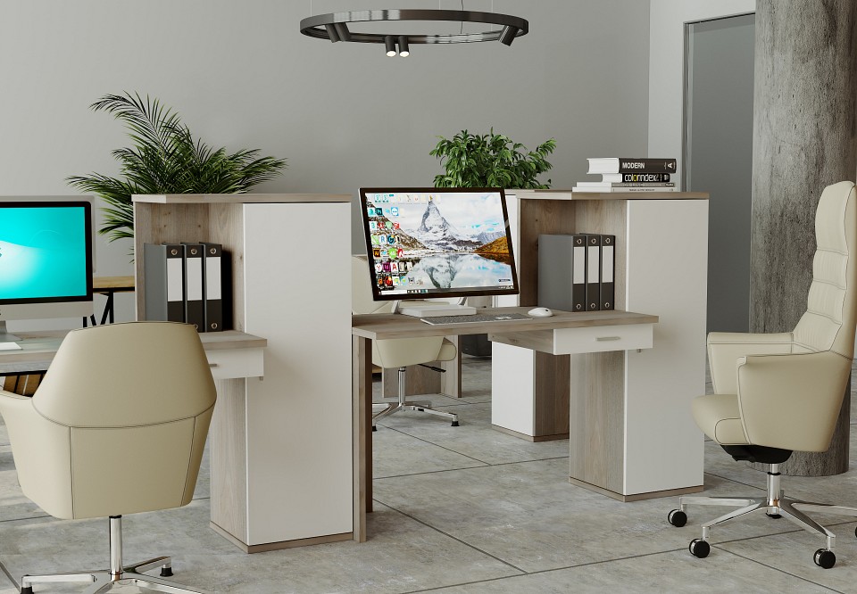 Стол компьютерный Домино lite СКЛ-ПРЯМ100-ШК КБЕ