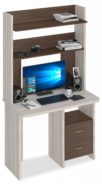 Стол компьютерный Домино lite СКЛ-Прям100Р-НКЛХ-100