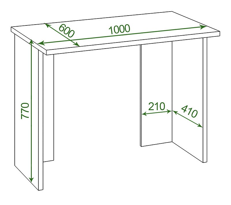Стол офисный Домино lite СКЛ-Прям100Р