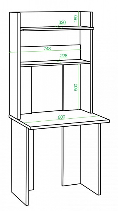 Стол компьютерный Нельсон lite СКЛ-Прям80-НКЛХ 80