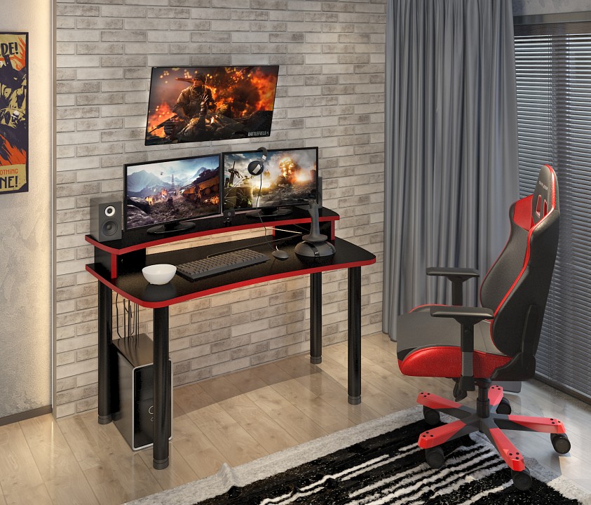 Стол компьютерный Домино lite СКЛ-Софт120МО-НКИЛ120