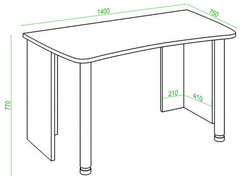 Стол офисный Домино lite СКЛ-Софт140