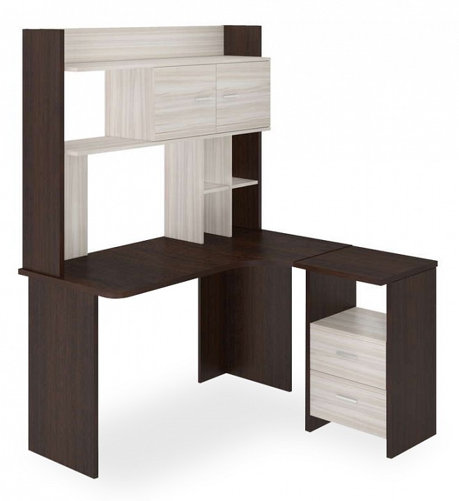 Стол компьютерный Домино lite СКЛ-Угл130-НКЛХ-130 ВК ПРАВ