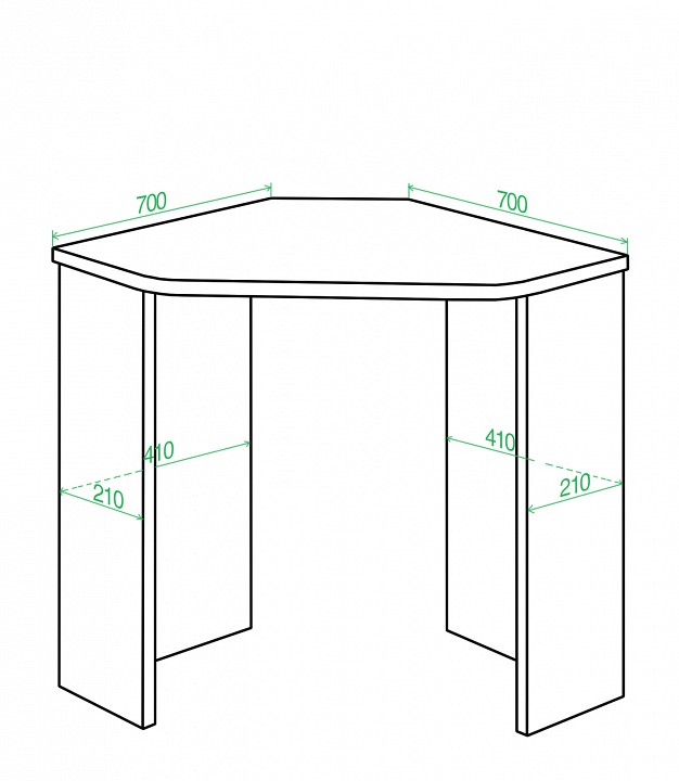 Стол письменный Домино lite СКЛ-Угл70