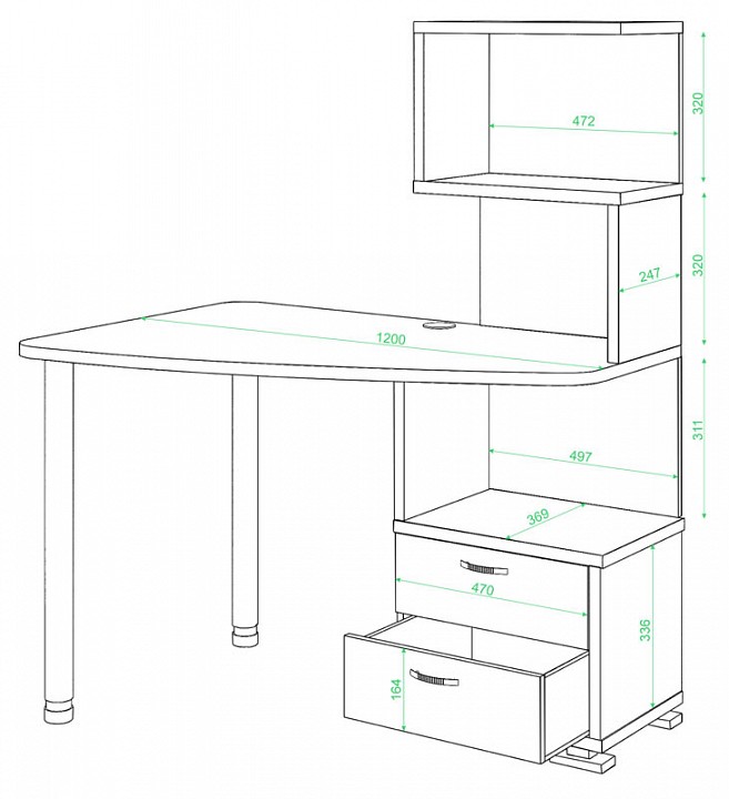 Стол компьютерный СКМ-60