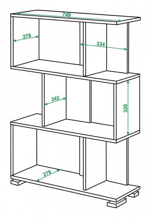 Стеллаж Домино СЛ-5-3
