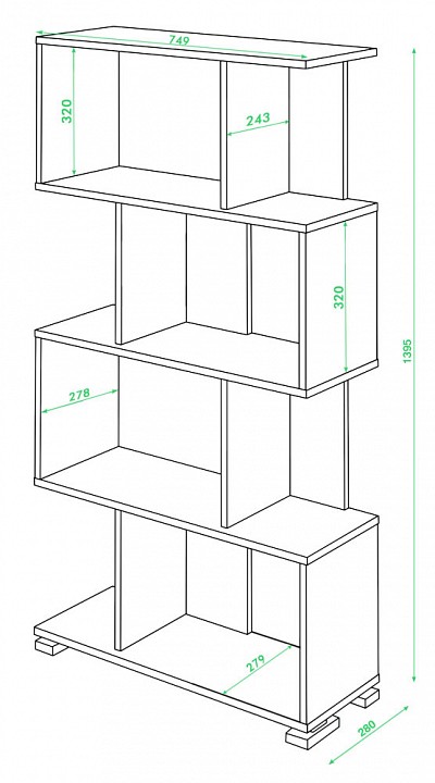 Стеллаж Домино нельсон СЛ-5-4