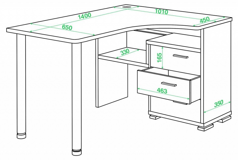 Стол письменный Домино СР-132С-140