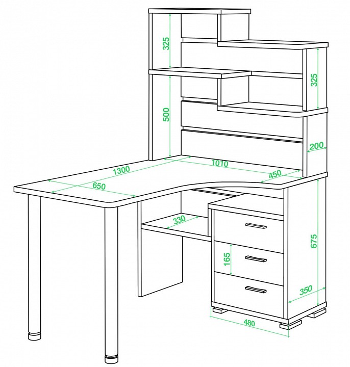 Стол компьютерный Домино СР-132-130