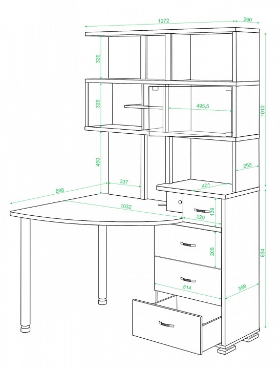 Стол компьютерный СР-320