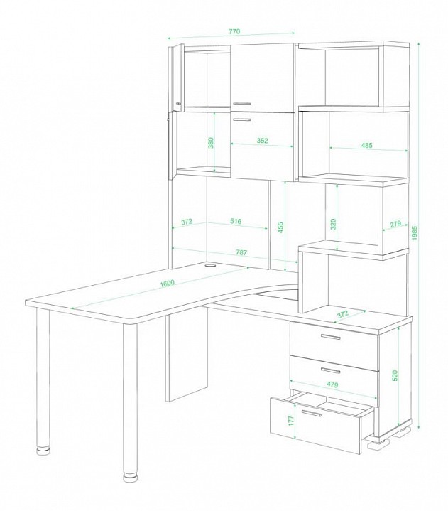 Стол компьютерный Домино нельсон СР-500М160