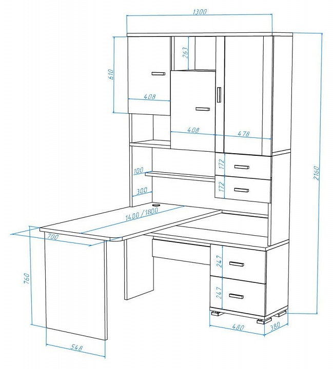 Стол компьютерный Домино СР-620-180