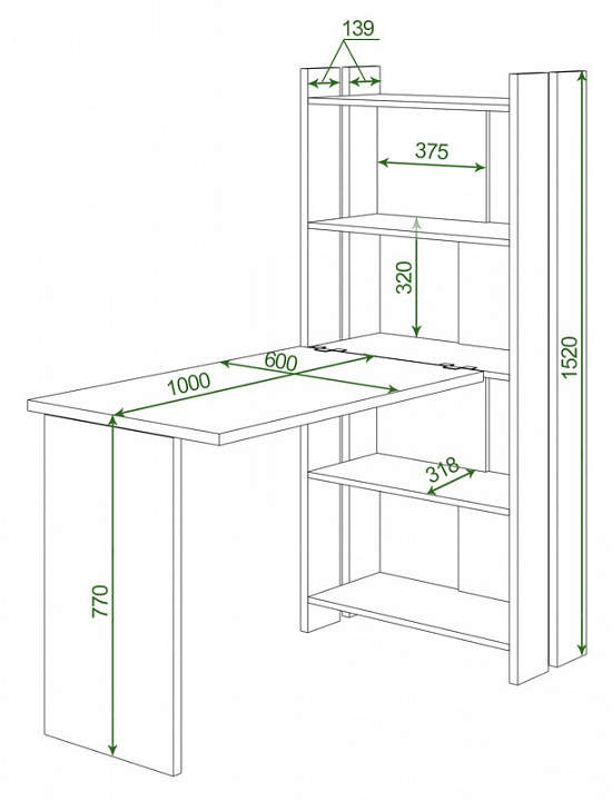 Стол компьютерный Домино lite СТЛ-ОВ-С100Р