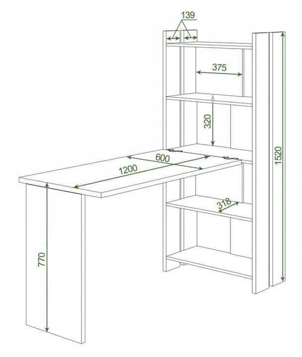 Стол компьютерный Домино lite СТЛ-ОВ-С120Прям без тумбы