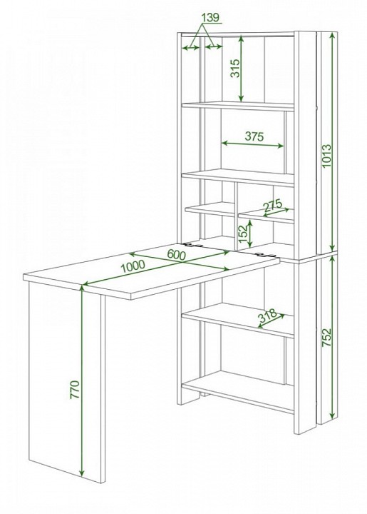 Стол компьютерный Домино lite СТЛ-ОВХ-С100Прям без тумбы