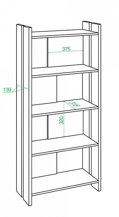Стеллаж Домино Лайт СТЛ-ОВ