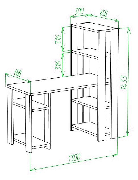 Стол компьютерный slim СТН-145-130