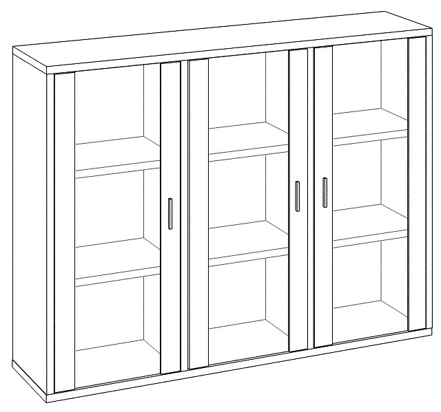 Тумба-витрина Домино СУ(ш3в1)-3ФС