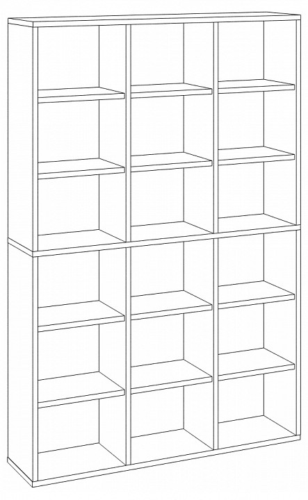 Шкаф книжный Домино СУ(ш3в2)-6ФГ