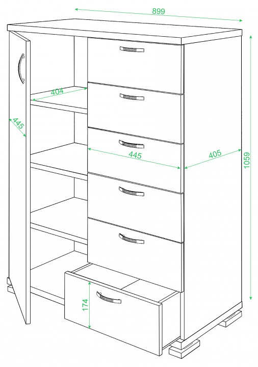 Комод Домино ТБ-6МН