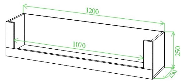Полка навесная toivo ТОЙ-Пл с Б